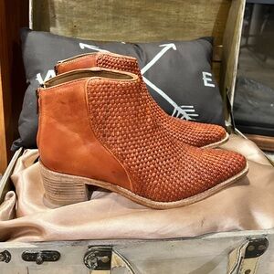 Roolee Woven Leather Ankle Boots